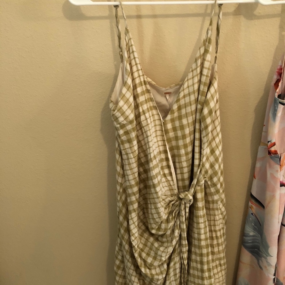 Free People Yellow Plaid Dress